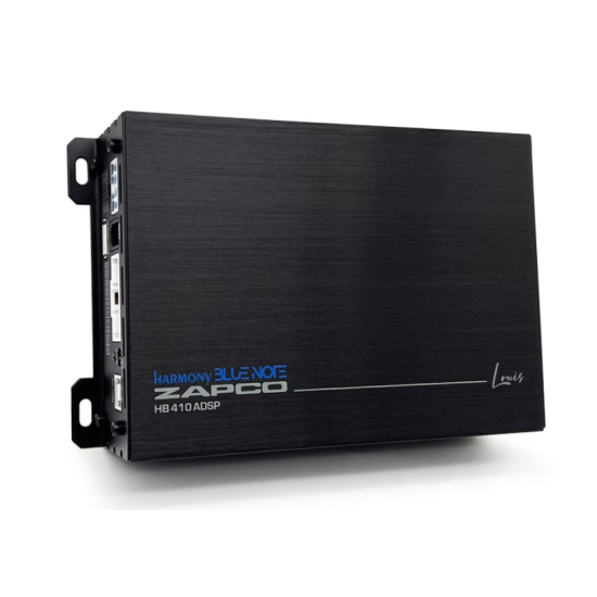 ZAPCO Louis (HB 410 ADSP) Zintegrowany 10-kanałowy DSP / 8-kanałowy wzmacniacz klasy AB 4 wejścia / 10 wyjść RCA; 4 x 70 W, Bluetooth 5.1 i odtwarzacz